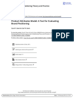 Product Attributes Model: A Tool For Evaluating Brand Positioning