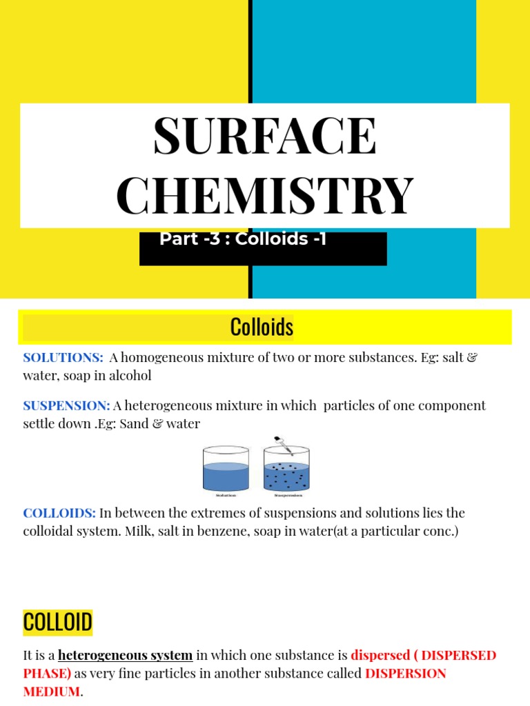 Colloids: Properties and Examples | PDF | Colloid | Suspension (Chemistry)