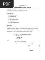 Experiment #11 Maximum Power Transfer Theorem: Objectives