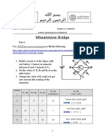 Wheatstone Bridge: Faculty of Science and Technology Physics Department