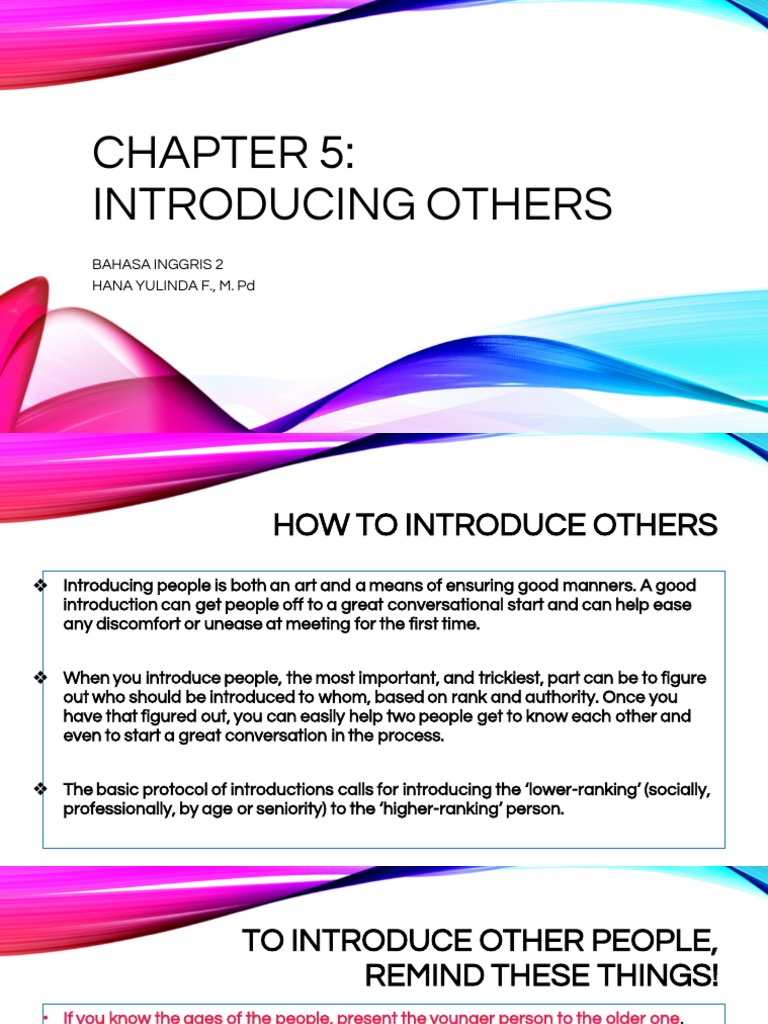 How to Introduce Others Properly | PDF