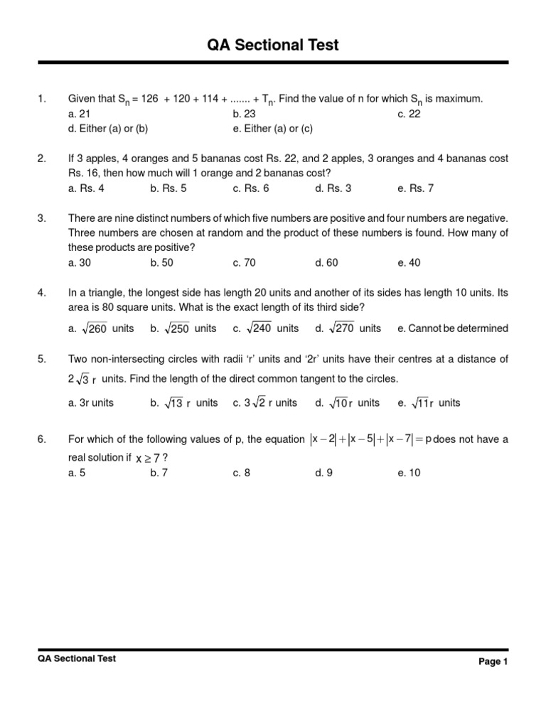 Quantitative Aptitude PDF | PDF | Triangle | Elementary Geometry