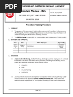 Procedure Manual - IMS: Locomotive Workshop, Northern Railway, Lucknow