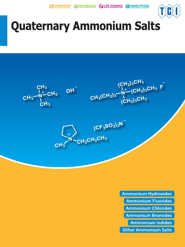 Quaternary Ammonium Salts PDF PDF Chloride Chlorine