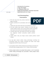 Jawaban Soal Metodologi Ilmu Pemerintahan April 2020