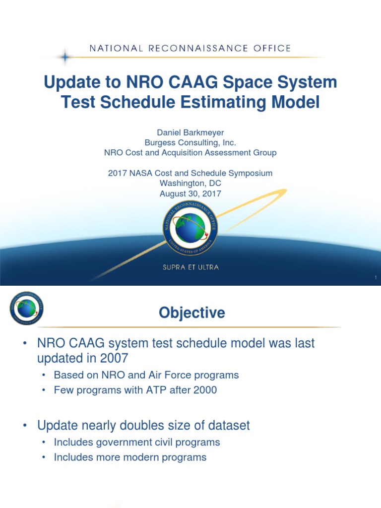 NRO CAAG Test Schedule Model Update | PDF | Reaction Control System ...