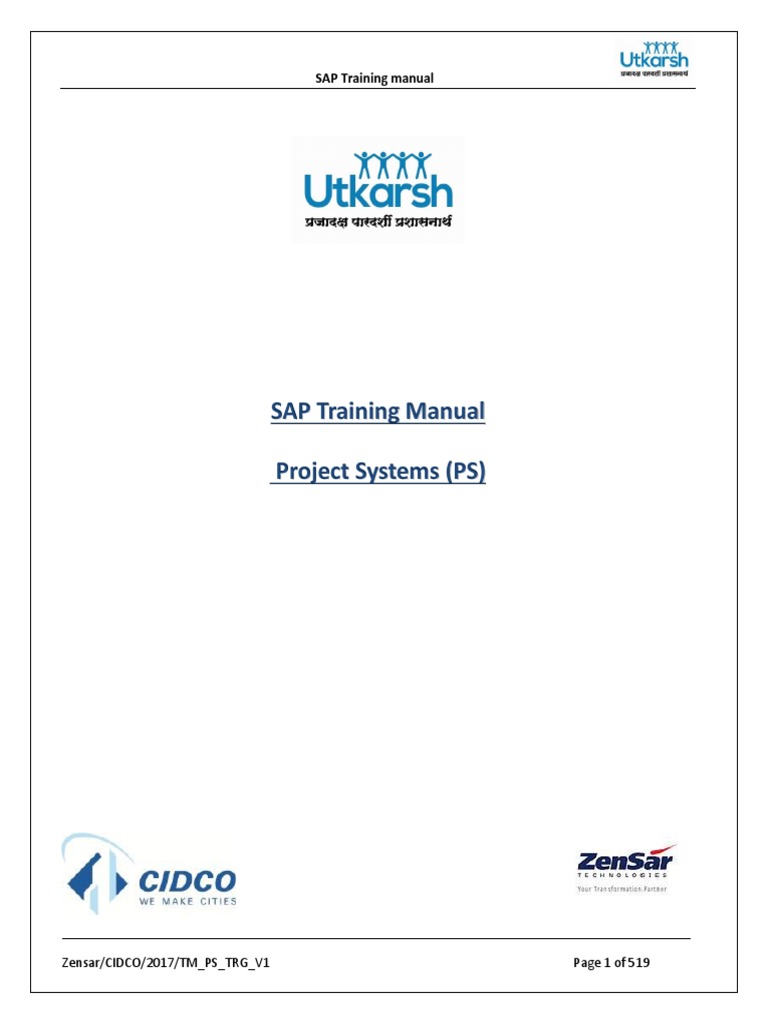 SAP Project Systems Training Manual | PDF | System Software | Computing