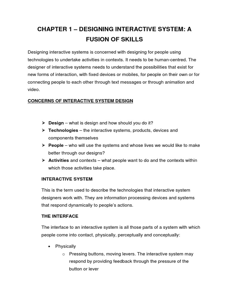 Designing Human-Centered Interactive Systems | PDF | System | Interactivity