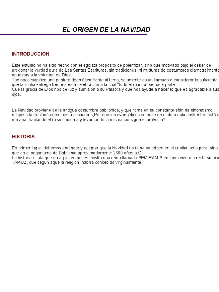 El Origen de La Navidad | PDF