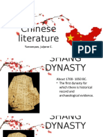 Chinese Literature: Tumampos, Juljane C