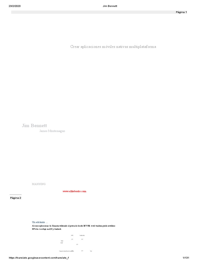 Xamarin En Accion Espanol Jim Bennett Pdf Aplicacion Movil Android Sistema Operativo