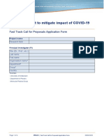 PRACE Support To Mitigate Impact of COVID-19 Pandemic: Fast Track Call For Proposals Application Form