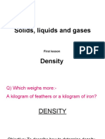 Solids Liquids and Gases Density