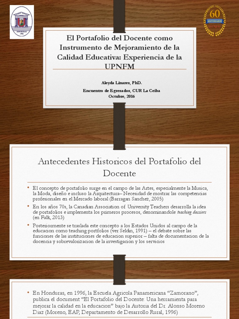Portafolio Docente: Mejora Educativa en Honduras | PDF | Evaluación ...
