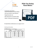 Wide-Vue Analog Panel Meters: Ordering Information