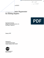 Composite Regenerator Matrix For Stirling Engines