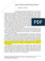 Andrew I Cohen - Must Rights Impose Enforceable Positive Duties PDF