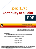 Topic 1.7-Continuity at A Point