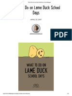 What To Do On Lame Duck School Days Cult of Pedagogy