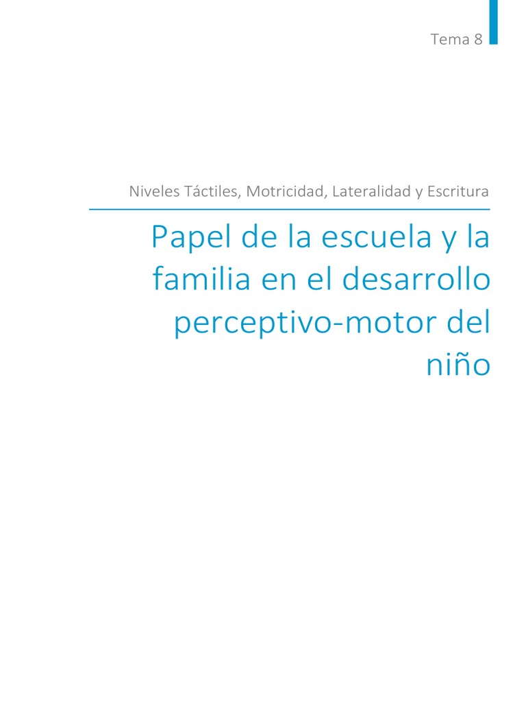 Tema8 PDF | PDF | Educación de la primera infancia | Maestros
