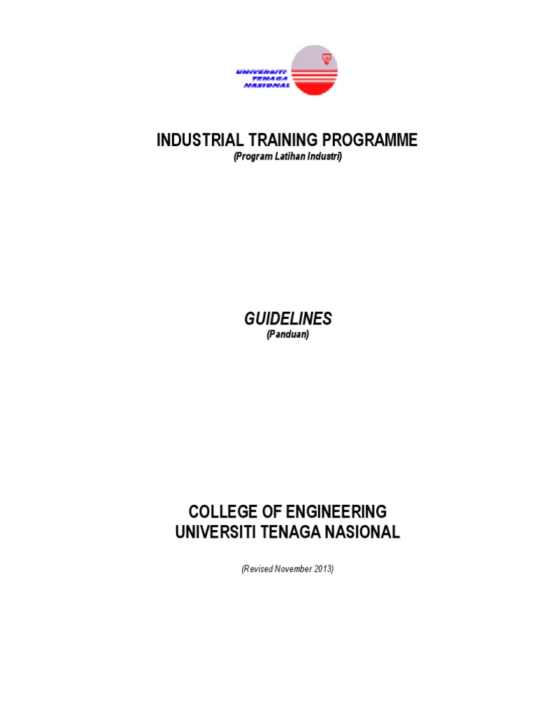 Industrial Training Programme Guidelines | PDF | Engineer | Evaluation