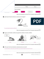 Evaluación unidad ciencias naturales