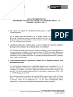 Preguntas Frecuentes Reporte de Conciliacion Fiscal Anexo Formulario 110 - Formato 2516 V3 PDF