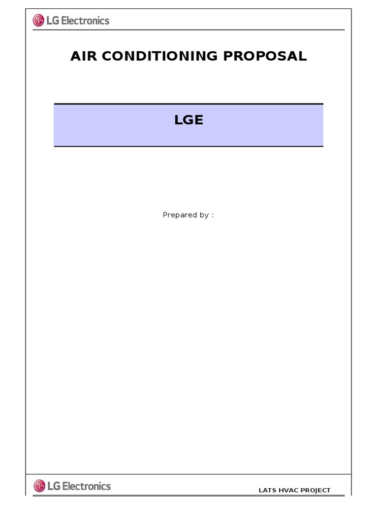 Air Conditioning Proposal Overview | PDF | Air Conditioning | Flow ...