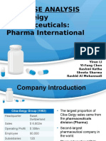 Ceba-Geigy Pharmaceuticals - Pharma International Analysis