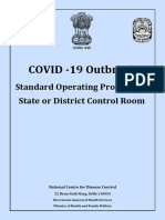 COVID - 19 Outbreak: Standard Operating Procedures State or District Control Room