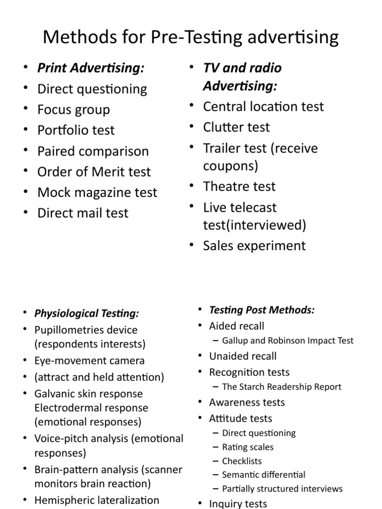 methods-for-pre-testing-advertising-pdf-advertising-brand