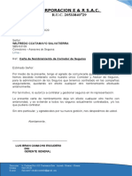 Carta de Nombramiento Corporacion e & R