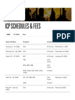 API - ICP Schedules & Fees