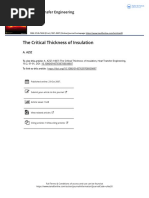 The Critical Thickness of Insulation PDF