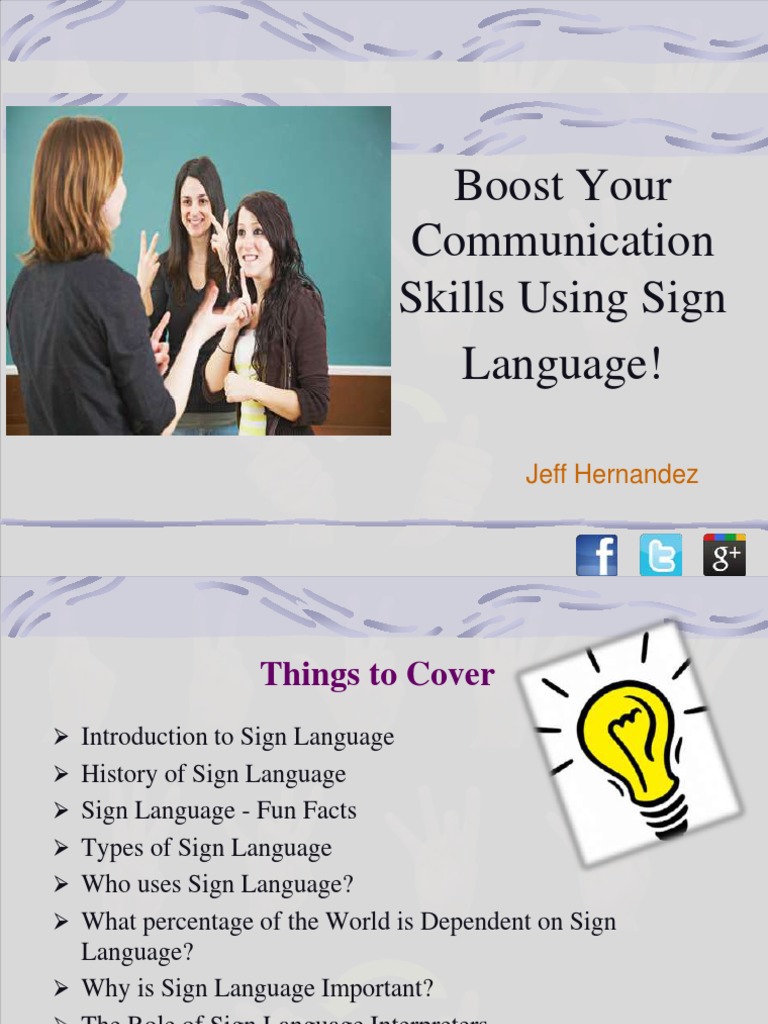 Boost Your Communication Skills Using Sign Language!: Jeff Hernandez ...