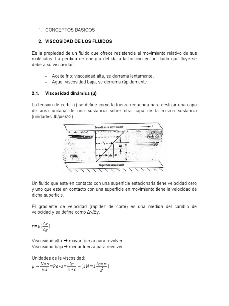 Apuntes de Mécanica de Fluidos | PDF | Viscosidad | Fluido