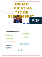 Unidad Educativa "17 DE Septiembre": Tema