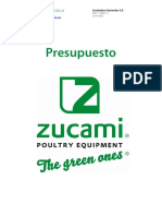 Presupuesto: Zucami Poultry Equipment S.L.U