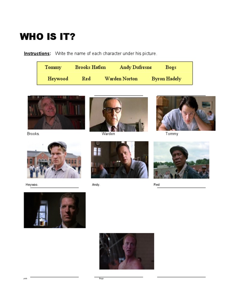 Workshop Shawshank-Redemption | PDF | Crime Thriller | Prison