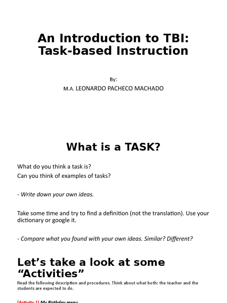 Tbi Text Based Instruction _ L’Utilisation Du Tbi Pdf – ETPY