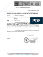 Actas de inspección y constatación de la Comisaría Rural PNP Sondor