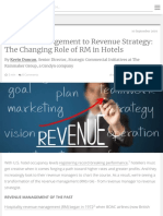 Revenue Management To Revenue Strategy - The Changing Role of RM in Hotels - by Kevin Duncan - Hospit