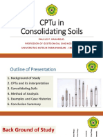 Cptu in Consolidating Soils