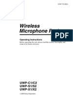 Wireless Microphone Package Operating Instructions