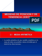 Medidas de posicion y tendencia central