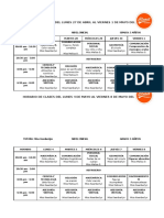 Horario de 3 Años AMOR