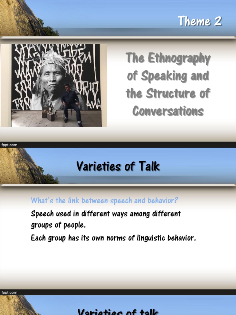 Ethnography of Speaking and Communication | PDF | Ethnography ...