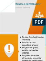 Agricultura Urbana: "Respuesta Técnica A Necesidades "