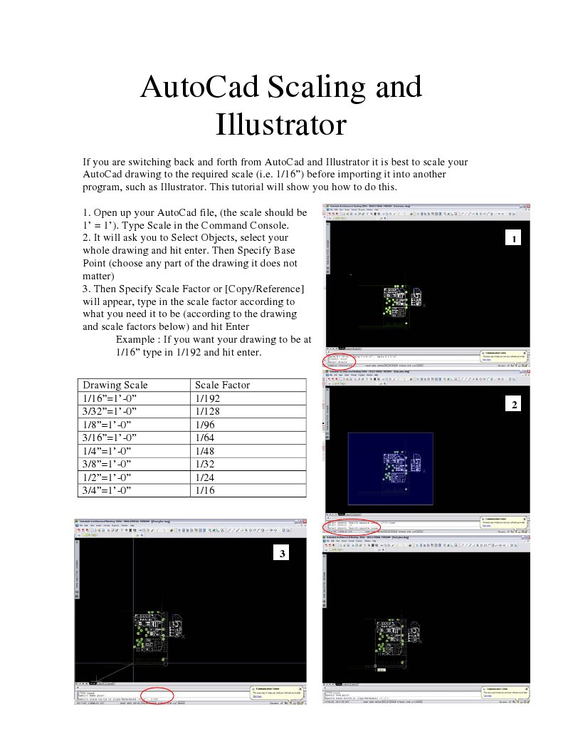 AutoCad Scaling and Illustrator | PDF