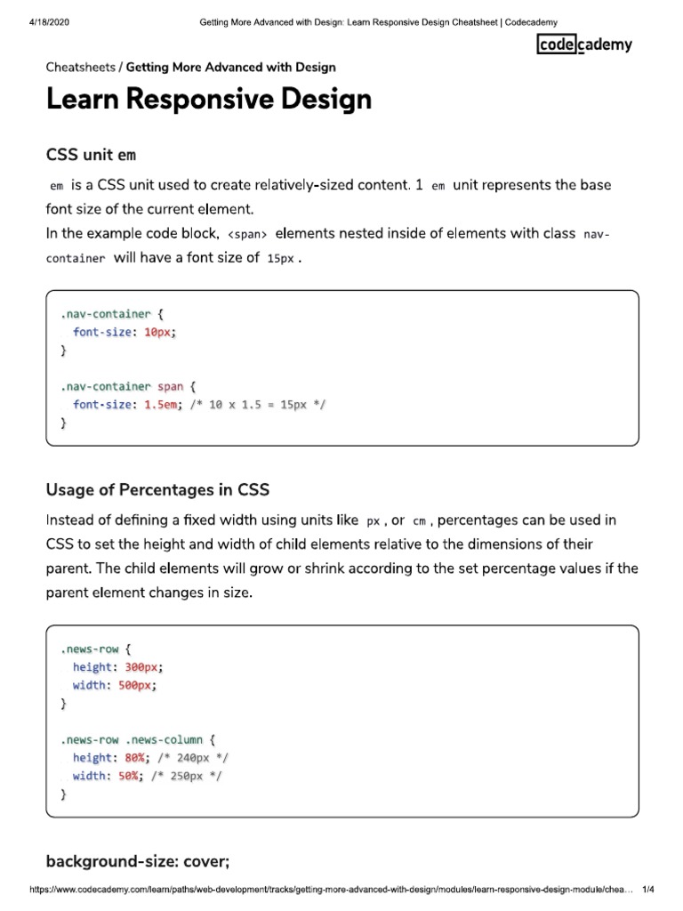 Codecademy Css 5 PDF PDF